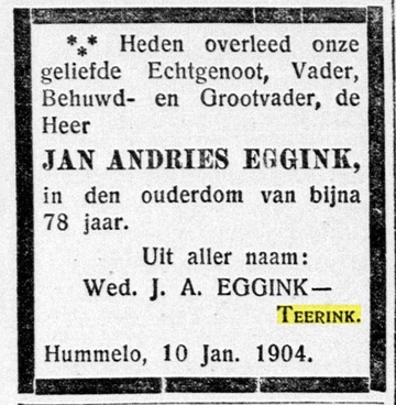 Jan Andries EGGINK